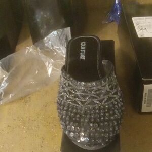 Colin Stuart Black Studded Mules
